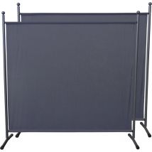 2 pièces Paravent 180 x 178 cm Séparateur de tissu Jardin Balcon Écran de confidentialité partition Gris