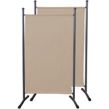 Quick-star - 2 pièces Paravent 180 x 78 cm Séparateur de tissu Jardin Balcon Écran de confidentialité partition Beige