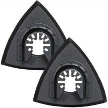2 pièces Patins de ponçage triangulaires 90mm - Plateau de ponçage pour outil multifonction oscillant pour ponçage du bois