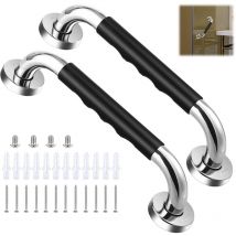 Yzmrbdqc - 2 Pièces Poignée de Baignoire, 33 cm Antidérapante Barre d'appui de Salle de Bain, Barre d'Appui en Acier Inox Murale Poignée de Douche