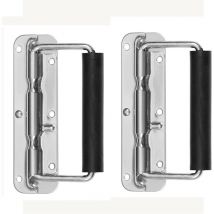 2 Pièces Poignées En Acier Inoxydable, Poignée De Pliage à Ressort, Porte En Métal Extracteur Poignée Pour Coffre, Pour Remplacement De Boîte à
