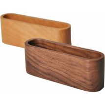 2 Pièces Porte-Cartes de Visite en Bois de Hêtre, Bois Porte Cartes de Visite Élégant, Support de Cartes de Visite en Bois, pour Carte D'affaires