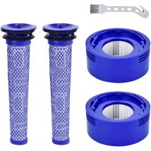 Redom - 2 Pièces Pour Dyson V7 V8 Pré-Filtre Et Filtre Moteur Pour Dyson V8 V7 Animal Plus Extra Absolute Fluffy Aspirateur à Batterie Motorhead