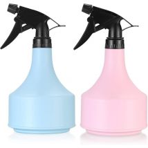 2 Pièces Pulverisateur Vide, 500ML Vaporisateur Bouteilles Plastique, Flacon Spray Vide, Brumisateurs Eau Rechargeable à Pompe, Pulvérisateur pour