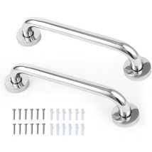 Linghhang - 2 pièces) Rampes de toilettes en acier inoxydable SUS304 - Rampes de 30 cm