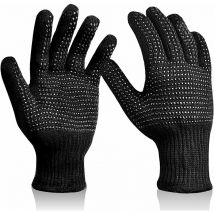 2 pièces résistants à la chaleur Mitaines de gants(Noir) pour Outils pour cheveux Curling Le fer