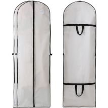 2 pièces robe de mariée couverture robe vêtement vêtements sac de rangement pliable anti-humidité anti-poussière lavable robe de mariée longue robe