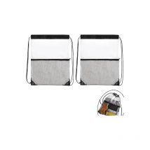 2 Pièces Sac à Cordon Transparent Étanche, Sac Gymnastique à Cordon, Sacs à Dos Transparents Avec Cordon, pour Mouvement, L'école, Voyage en Plein