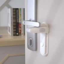 2 Pièces Serrures à levier de porte pour enfants et petproof, serrures de poignée de porte pour tout-petits, serrures de sécurité pour bébés pour