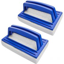 Aougo - 2 Pieces Sponge Brush Water Line Pool Cleaning Brush Plastic Pool Brush Floor Wall Pool Brush Pool Water Line Brush for Cleaning Pool Spa