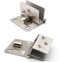 Longziming - 2 pieces stainless steel glass door hinges 270° opening angle for 8-10mm thick glass