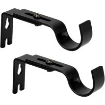 2 Pièces Support de Tringle à Rideaux, Support de Tringle à Rideau Réglable Support pour Tringle à Rideau en Métal pour Tringle à Rideau Fixation de
