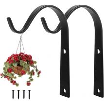 2 PièCes Suspension Mural Crochet Plante Crochet De Suspension En Fer Forgé Support Plante Mural Balcon Crochets De Suspension En MéTal De Jardin