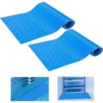 Beijiyi - 2 Pièces Tapis Échelle Piscine,Tapis D'échelle, Grand tapis d'étape de piscine avec tapis d'échelle antidérapant de protection de texture