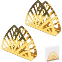 2 Pièces Triangle en Acier Inoxydable, pour Comptoirs de Cuisine, Porte Serviettes en Papier, Tables à Manger, Or