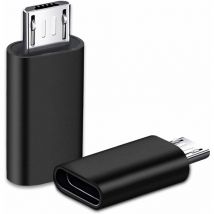 2 Pièces usb c Adaptateur, Micro usb vers usb c, Adaptateur usb c vers Micro usb Connecteur, Adaptateur Type c Fem Micro usb Male Connecteur pour pc,