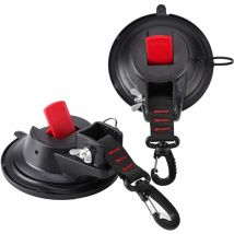 Ersandy - 2 Pièces ventouses d'ancrage solides pour voiture avec crochet de fixation pour auvent latéral de voiture, bateau, camping, bâche, tentes,