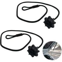 2 Pièces Voiture Corde de Fixation Universelle, Cordons de Maintien pour Etagères Arrière de Voiture, Clip Fixation Plage Arrière Corde Coffre avec