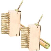 2 pieces weed joint brushes with hooks, weed brush replacement weed brush heads, steel brush for moss and weeds