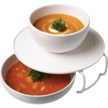 Venteo - 2 Plateaux Hot Mate Plateau/Etagère/Couvercle - Réchauffer deux assiettes en même temps - Plateau multifonction pour micro-onde