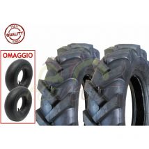 Ecovelo - 2 Pneumatici + 2 camere d'Aria trattorino 4.00-10 tm rinforzati 4PR gomme Ruote copertoni motozappa Tosaerba motocoltivatore