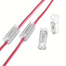 1-poliger Kabelverbinder 10 Stück – Lötfreier Schnellverbinder Für 18–20 Awg (0,5–0,75 Mm²), Einzelader Draht-zu-draht Verbinder, Transparentes Pc-
