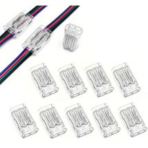 4-poliger Kabelverbinder – 10 Stück, Werkzeugfreier Anschluss Für 22–20awg Steuerleitungen, Geeignet Für Rgb Led-systeme Und Elektrische Verzweigungen