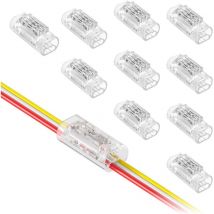 3-poliger Kabelverbinder – Lötfreier Schnellverbinder Für 18–20 Awg (0,5–0,75 Mm²), Mehradriger Draht-zu-draht Verbinder, Transparentes Pc-gehäuse, 