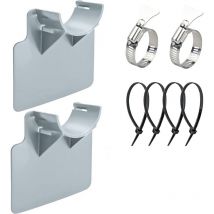 Naxunnn - 2 Pool-Schlauchhalter, für Rohre von 30 mm bis 38 mm, resistent gegen Brüche, Risse, Durchstiche, kompatibel mit Intex- und