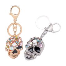 Fei Yu - 2 porte-clés tête de mort, porte-clés créatifs en strass tête de mort, accessoires de sac pour femme à la mode, adaptés au pendentif