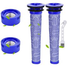Keyouny - 2 post-filtres hepa et 2 pré-filtres, remplacez les pièces 965661-01 et 967478-01,V7 V8 Filtres pour Aspirateur Dyson V7 V8 SV10 SV11