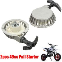 2 pz 49CC avviamento a tirante autoavvolgente per atv pocket bike mini moto quad in alluminio