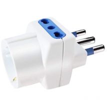 Adattatore Tripla Spina 16A 2 Prese BiPasso 10/16A 1 Presa Schuko 10A 250V