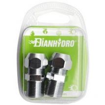 2 pz nipples bicono cromato per cannette blister pz.2 x (3/8x3/8) diam. 10
