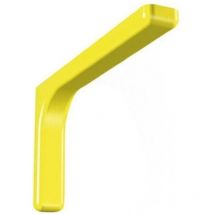 2 pz reggimensola supporto staffa mensola plastica metallo 24cm giallo