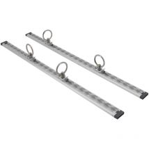 Ab Tech - 2 rails arrimage - longueur 61cm - Aluminium - 7 trous de Fixation - Rail réglable 24 positions