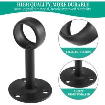 Mowze - Support de tringle à rideau pour tringle à rideau, support de plafond, support de tringle à rideau, 2 pièces,