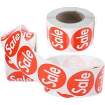 2 rouleaux de tickets de vente, étiquettes de vente imprimées, rouleau d'autocollants de vente au détail