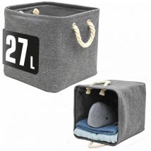 2 Scatole Portaoggetti 30x30x30 cm - Compatibili con Kallax - Scatole di Stoffa - grau