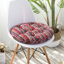 Ahlsen Seat cushion 45x45cm, chair cushion for indoor and outdoor use - decoration of garden furniture chair cushions. (Round, red)