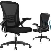 Naspaluro - 2 Sedie scrivania Ergonomica Sedia ufficio con Supporto Lombare, Sedute ufficio con Braccioli Regolabili in Rete Traspirante, Altezza