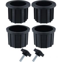Sets (6 pieces) balcony parasol accessories, 4 umbrella hole rings and 2 hand knob screws, umbrella stand accessories for patio table, balcony,