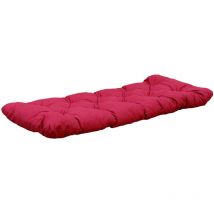 2-Sitzer-Sitzkissen ca 120 x 50 x 8 cm, Bankauflage, rot