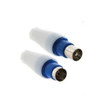 2 spine tv, 1 maschio e 1 femmina, uscita diritta, diametro 9,52 mm.