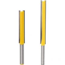 Ocxin - 2 Pcs 8mm Toupie De Routeur à Bois Flûtes Extra Longue Droite Droite De Fraise à Bois Outil De Gravure En Bois Couteau De Coupe