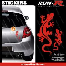 Adnauto - 2 stickers salamandre 17 cm - rouge - Run-R
