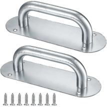 2 Stk Schiebetr Griff, Schiebe Trgriff Mit Platte Edelstahl, Pull Push Trgriffe, Torgriff, Schrankgriffe, Trgriff Schiebetr, Scheunentor-griff, Trgrif