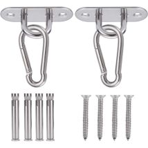Kcvv - 2 Stück Deckenhaken, Hochleistungs-deckenhaken Mit Sus304 Edelstahl Für Betonholz-yoga-sets, Hängematte, Hängesessel, Yoga, Boxsack