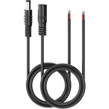 Dolaso - 2 Stück Gleichstrom-netzteil-ersatzstecker Und -buchse 5,5 Mm X 2,1 Mm Auf Blanken Draht Mit Offenem Ende, 1 M Für Gleichstrom-netzteil, 