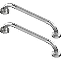 2 Stück Haltegriffe Für Senioren 40 Cm Wand Verchromt Edelstahl Badezimmer Haltegriff, Dusche Griff, Bad Griff, Duschgriffe Für Senior Und Behinderte 